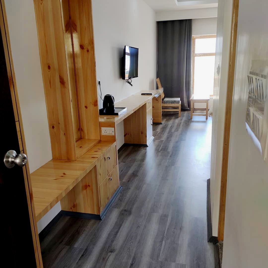 Umbrellas and chair at Villa Lion View